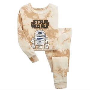 GAP Star Wars Mummy R2-D2 Toddler Pajama Set Tan Brown 18-24M